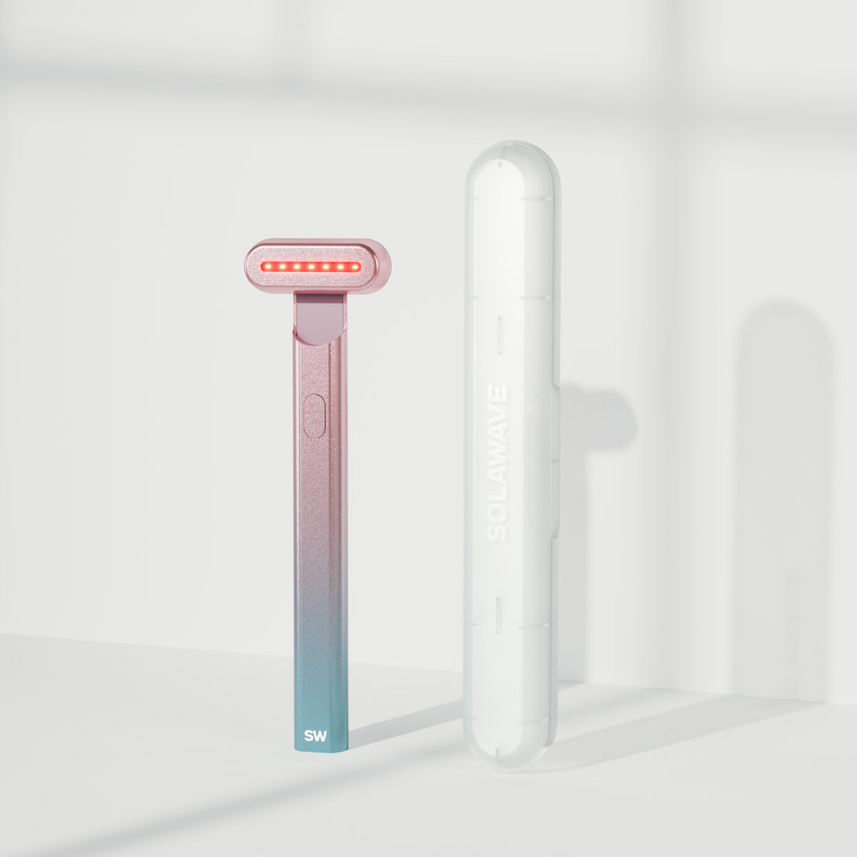 An image of the Solawave wand, the best red light therapy wand || Clear