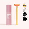 A pink Solawave 4-in-1 Red Light Therapy Wand & Activating Serum Kit appears, featuring the serum bottle and gold-red skincare wand for fine lines. Award badges from Women’s Health, ELLE, Cosmopolitan, and Glamour are shown on the right.