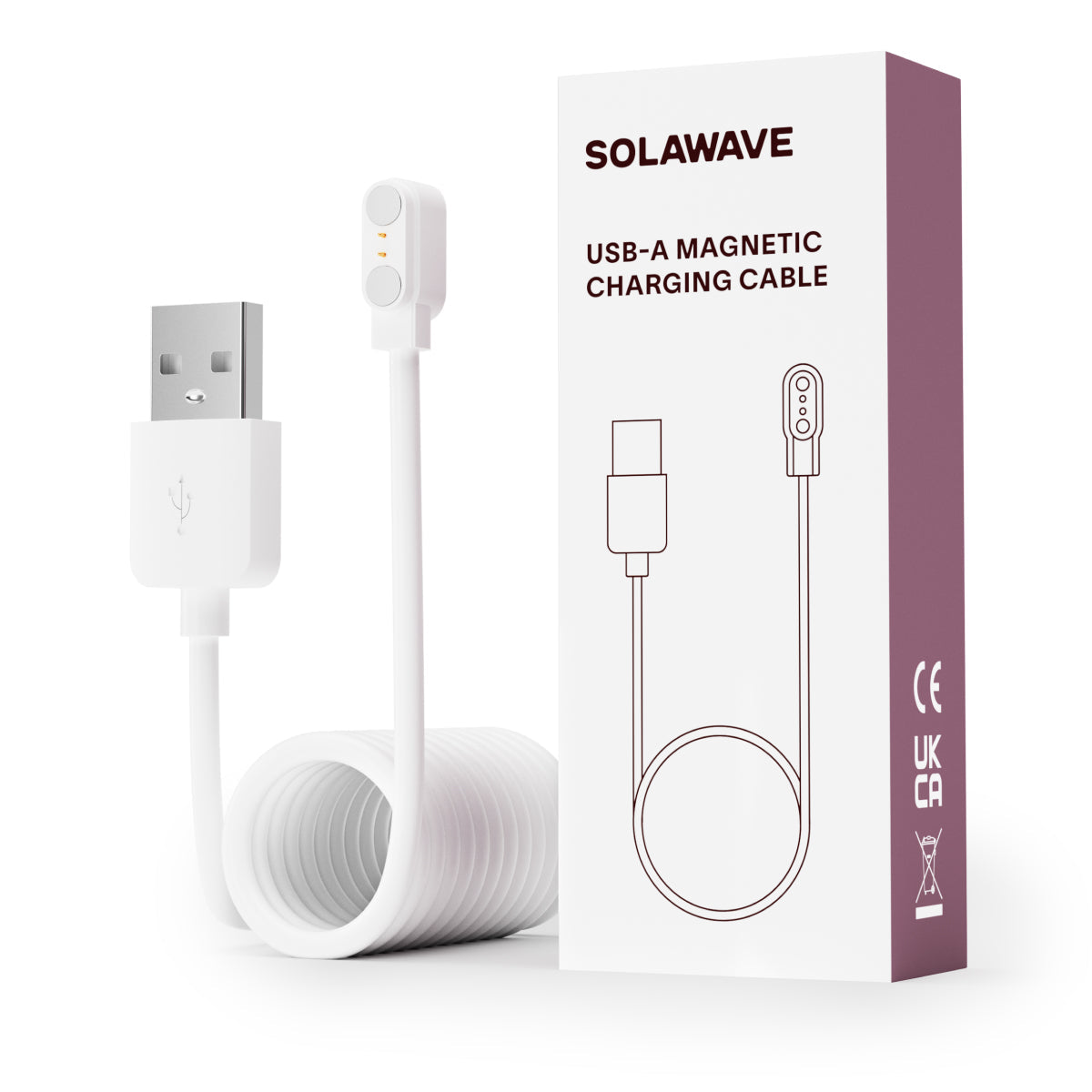 An image of the magnetic USB-A charging cable