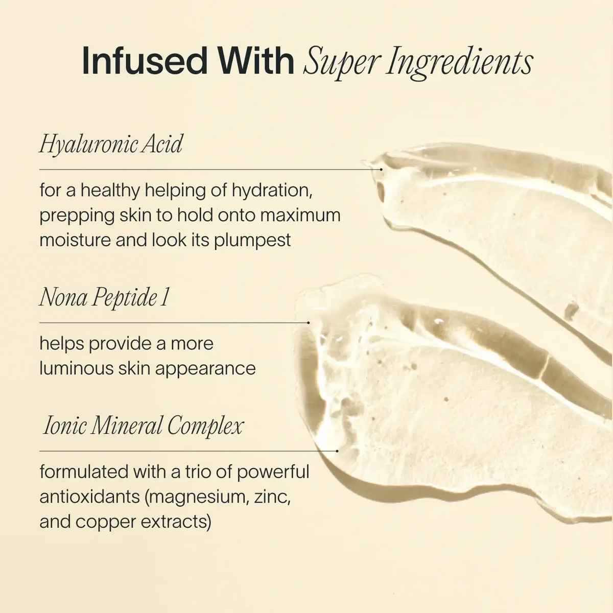 Experience youthful skin with Solawaves Skin Therapy Activating Serum, a clear gel enriched with Hyaluronic Acid for deep hydration, Nona Peptide 1 for radiant glow, and an Ionic Mineral Complex loaded with magnesium, zinc, and copper antioxidants. Get luminous skin on every use. || Refill